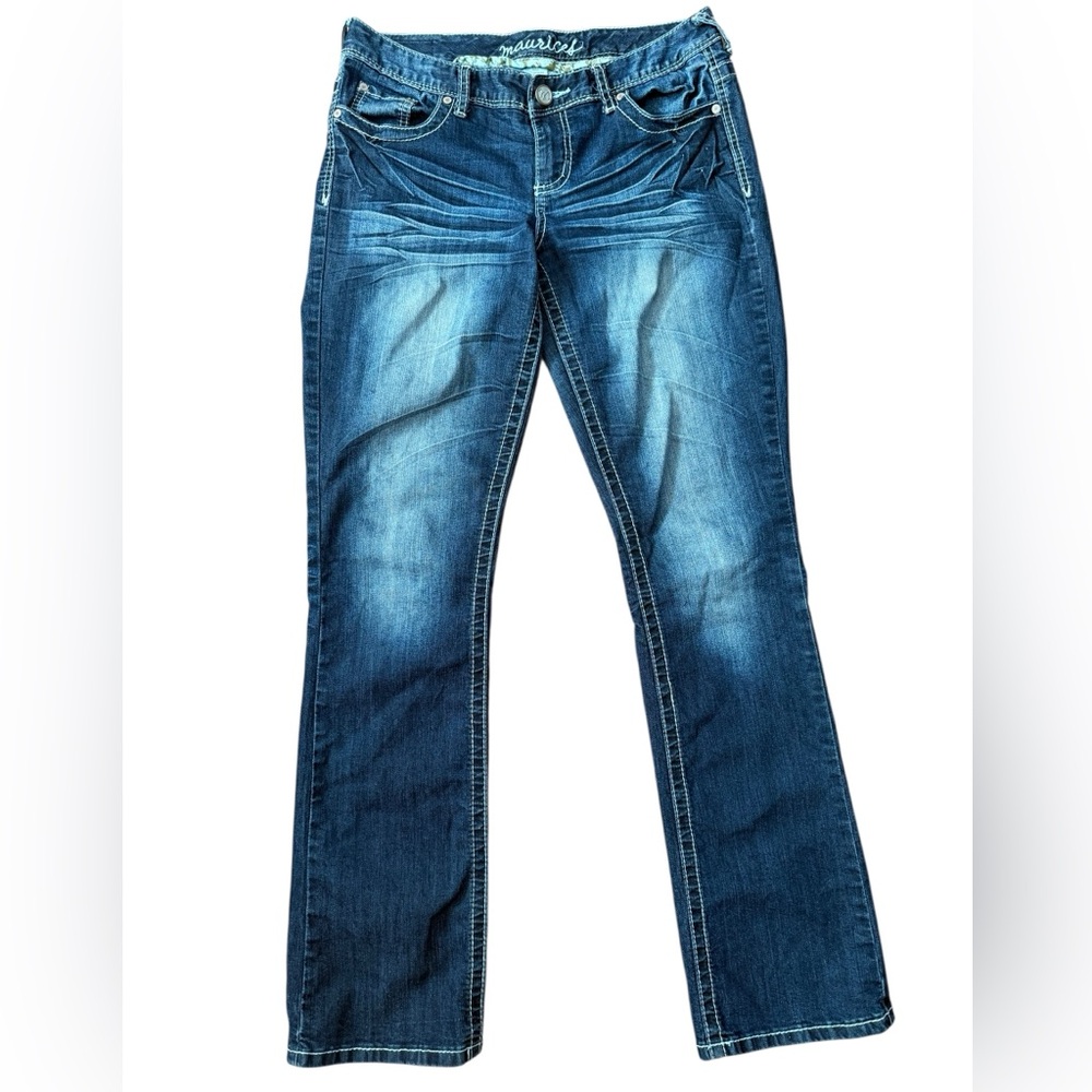 Maurices Women’s Dark Blue Washed Stretch Bootcut Jeans